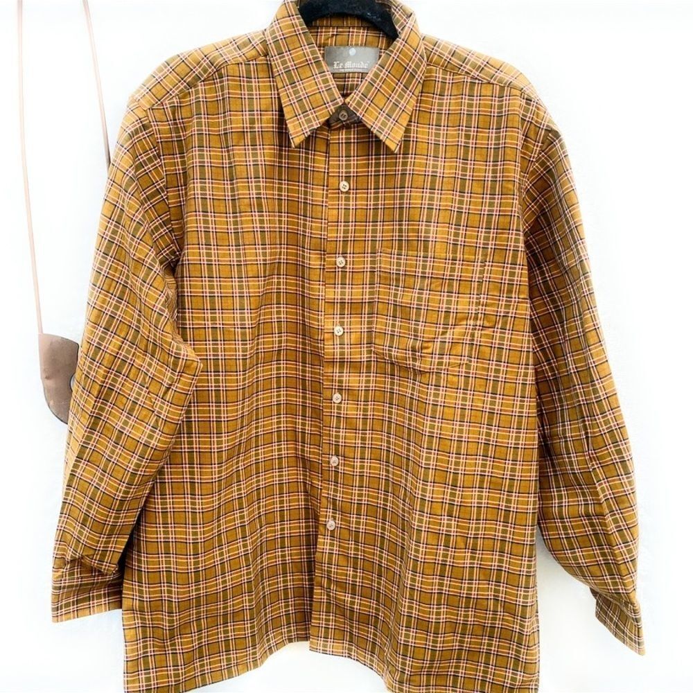 Le Monde Plaid‎ Shirt NWOT